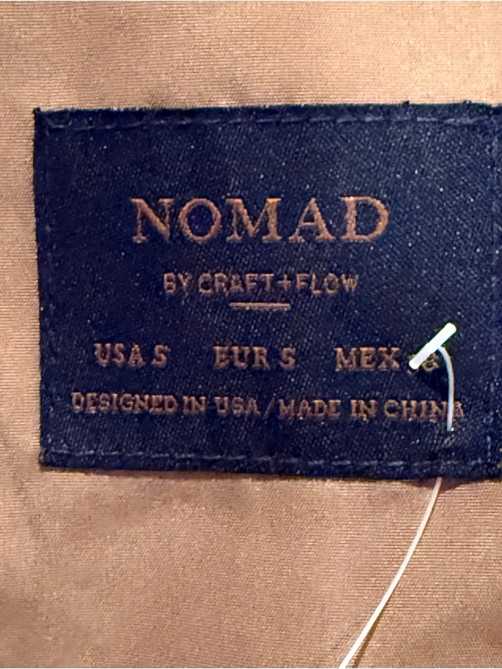 Nomad Craft + Flow Puffer Vest Sz S Tan Cream Colorblock Quilted Zip Lightweight - Picture 2 of 16